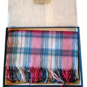 Ralph Lauren Double RL and Company Men's Cashmere Plaid Scarf New